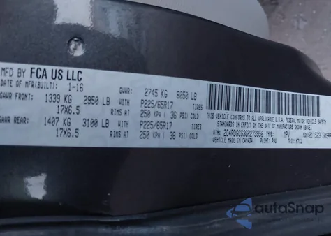 2016 Dodge Grand Caravan Sxt from USA, damaged, VIN 2C4RDGCG3GR273950